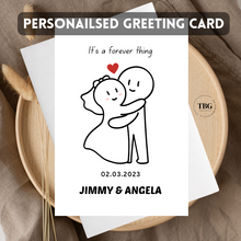 Load image into Gallery viewer, Personalised Card (couple/wedding) design 22