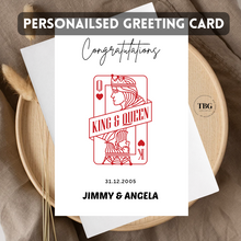 Load image into Gallery viewer, Personalised Card (couple/wedding) design 28