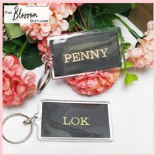 Load image into Gallery viewer, Personalised Acrylic Keychain (hot foil stamping)