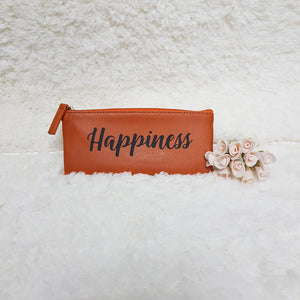 Personalised Pen Pouch / Case - Orange - The Blossom Gift