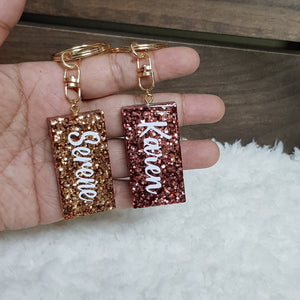 Glitter Personalised Key Chain - The Blossom Gift