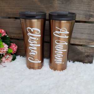 Double Wall Stainless Steel Tumbler - Gold - The Blossom Gift