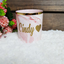 Load image into Gallery viewer, Pink Marble Multi Use Pen Holder / Make up brush holder - The Blossom Gift