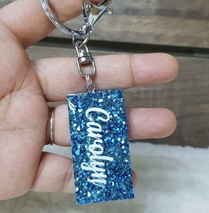 Glitter Personalised Key Chain - The Blossom Gift