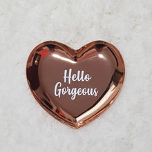 Load image into Gallery viewer, Personalised Heart Shape Gold / Rose Gold Trinket Tray - The Blossom Gift