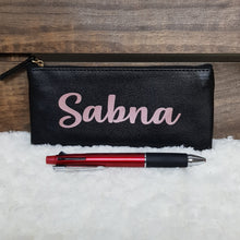 Load image into Gallery viewer, Personalised Pen Pouch / Case - Black - The Blossom Gift