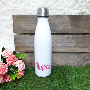 'Bowling Pin' Vacuum Flask Water Bottle - WHITE - The Blossom Gift