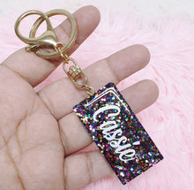 Load image into Gallery viewer, Glitter Personalised Key Chain - The Blossom Gift