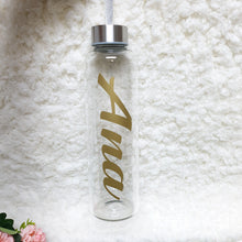 Load image into Gallery viewer, Personalised Glass Bottle - The Blossom Gift