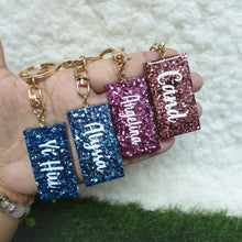 Load image into Gallery viewer, Glitter Personalised Key Chain (9colours)