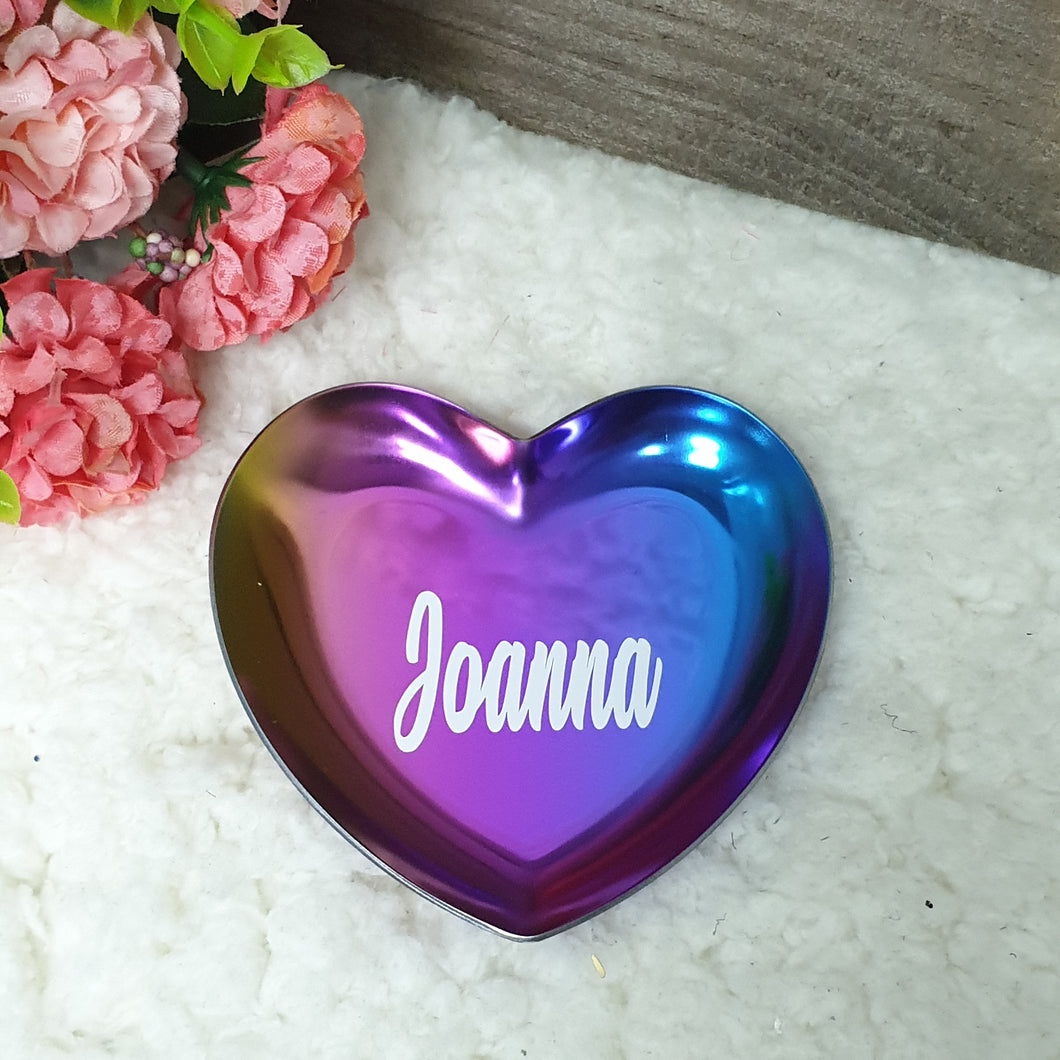 [SALES] Personalised Heart Shape Trinket Tray (3 colours)