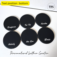 Load image into Gallery viewer, Personalised Leather Coaster