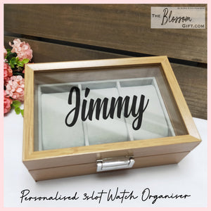 Personalised 3Slot Watch Organiser