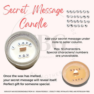 [Bulk Order Min 10qty] Personalised Jar Candle + Secret Message (use discount code)