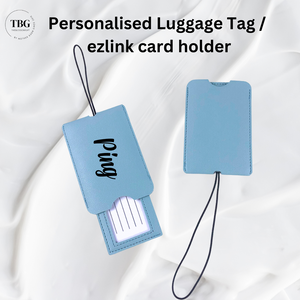 Personalised PU Luggage Tag / ezlink card holder (6colours)