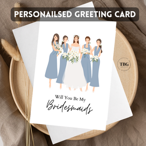 Personalised Card (Bridesmaids) design 2