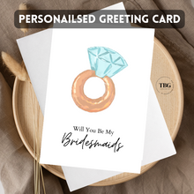 Load image into Gallery viewer, Personalised Card (Bridesmaids) design 3
