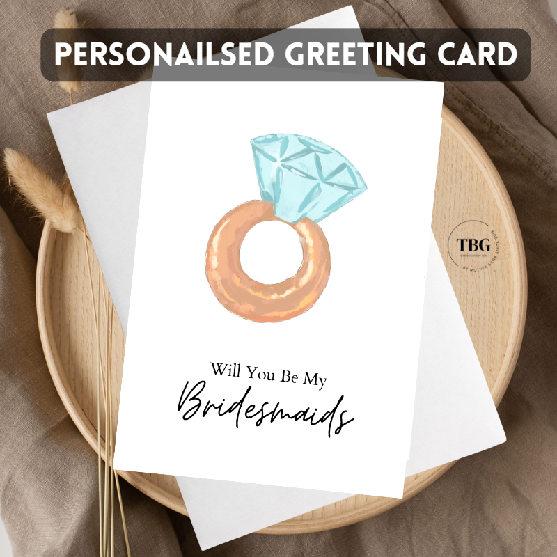 Personalised Card (Bridesmaids) design 3