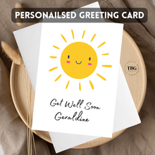 Load image into Gallery viewer, Personalised Card (Get Well Soon) design 1