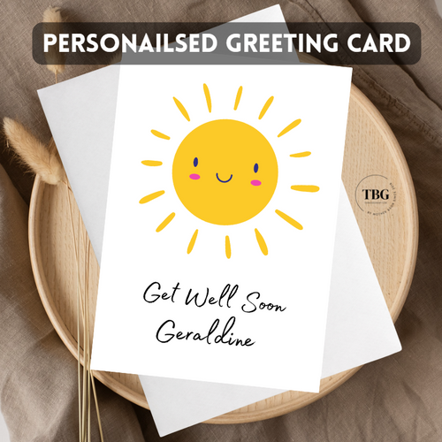 Personalised Card (Get Well Soon) design 1