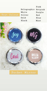 Personalised Pocket Mirror - The Blossom Gift