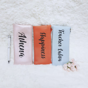 Personalised Pen Pouch / Case - Pink - The Blossom Gift
