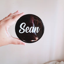 Load image into Gallery viewer, Black Glitter Personalised  Coaster - The Blossom Gift