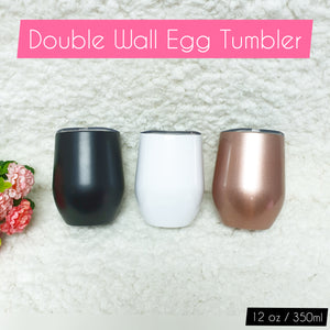 Double Wall Egg Tumbler (4 colours available) - The Blossom Gift