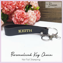 Load image into Gallery viewer, Hot Foil Stamping Personalised Keychain