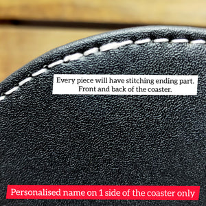 Personalised Leather Coaster