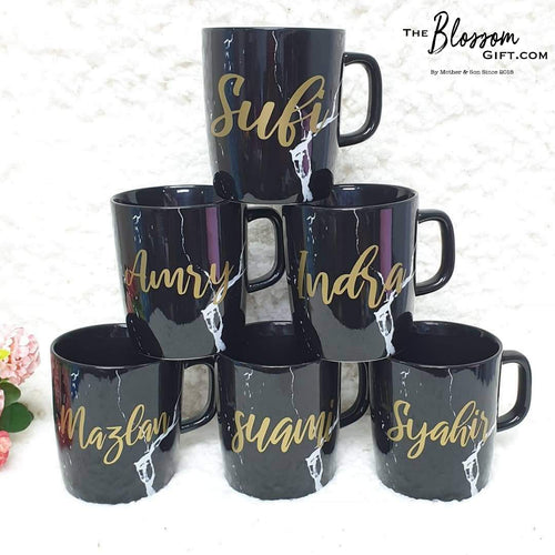 Classic BLACK Marble Mug