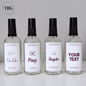 [Bulk Order Min 10qty] Personalised Crystal Room & Linen Spray (Black Obsidian) (use discount code)