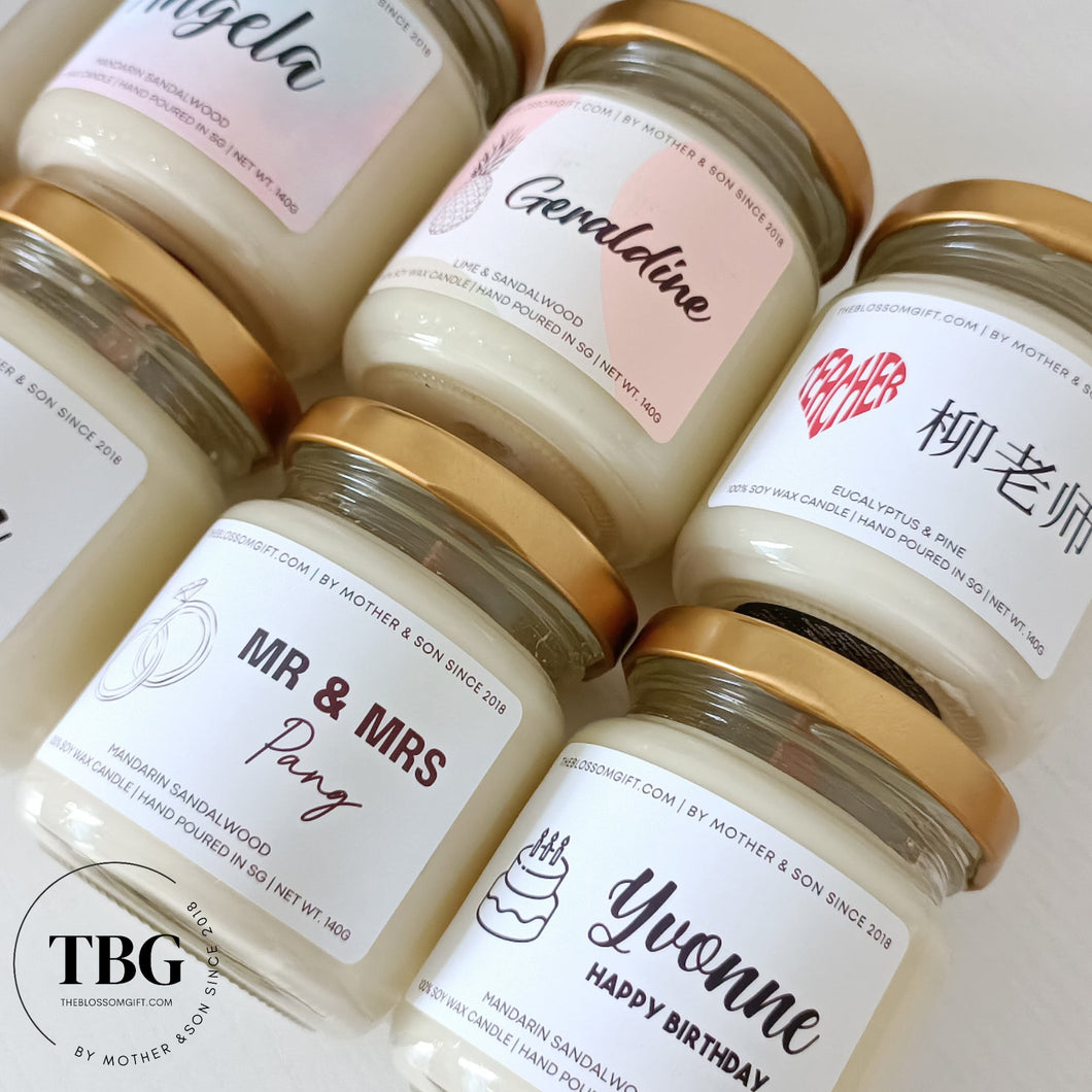 [Bulk Order Min 10qty] Personalised Jar Candle (use discount code)