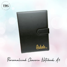 Load image into Gallery viewer, Personalised Classic Notebook A5 (lined)