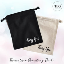 Load image into Gallery viewer, Personalised Canvas Drawstring Pouch (2colours)