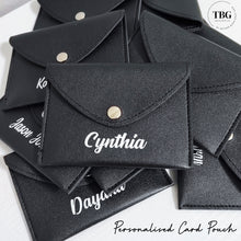 Load image into Gallery viewer, Personalised Card Pouch (4 colours)