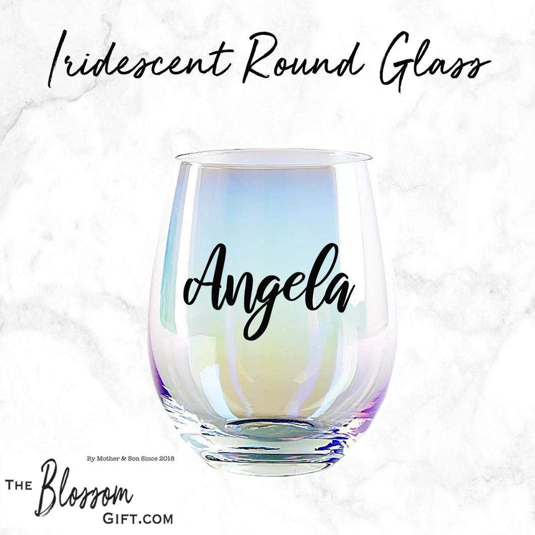 Iridescent Round Glass