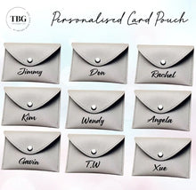 Load image into Gallery viewer, Personalised Card Pouch (4 colours)