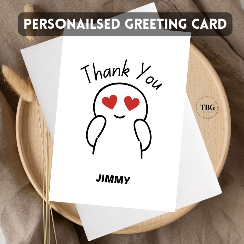 Personalised Card (Thank You) design 1