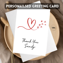 Load image into Gallery viewer, Personalised Card (Thank You) design 2