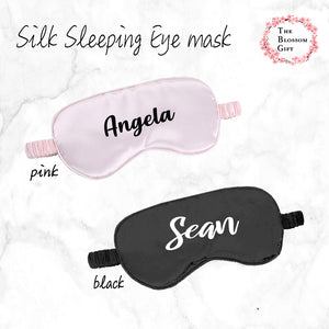 Personalised Silk Sleeping Eye Mask (4 colours)