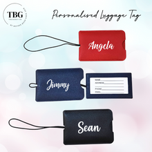 Load image into Gallery viewer, Personalised PU Luggage Tag / ezlink card holder (6colours)