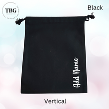 Load image into Gallery viewer, Personalised Canvas Drawstring Pouch (2colours)