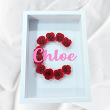 Load image into Gallery viewer, Initial Flower Shadow Box -1 letter (A-Z)