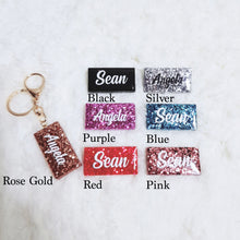 Load image into Gallery viewer, Glitter Personalised Key Chain - The Blossom Gift