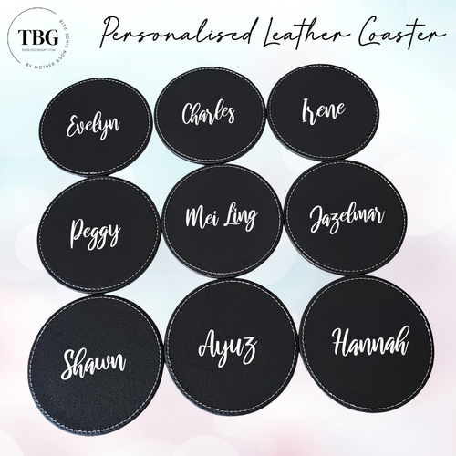 Personalised Leather Coaster