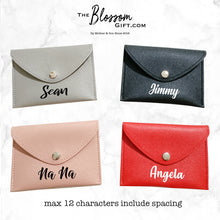 Load image into Gallery viewer, Personalised Card Pouch (4 colours)