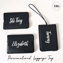 Load image into Gallery viewer, Personalised PU Luggage Tag / ezlink card holder (6colours)