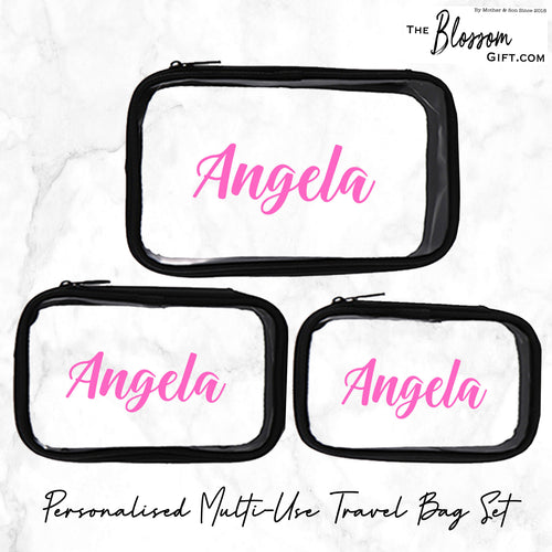 Personalised Multi-Use Travel Bag 3in1 Set