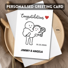 Load image into Gallery viewer, Personalised Card (couple/wedding) design1